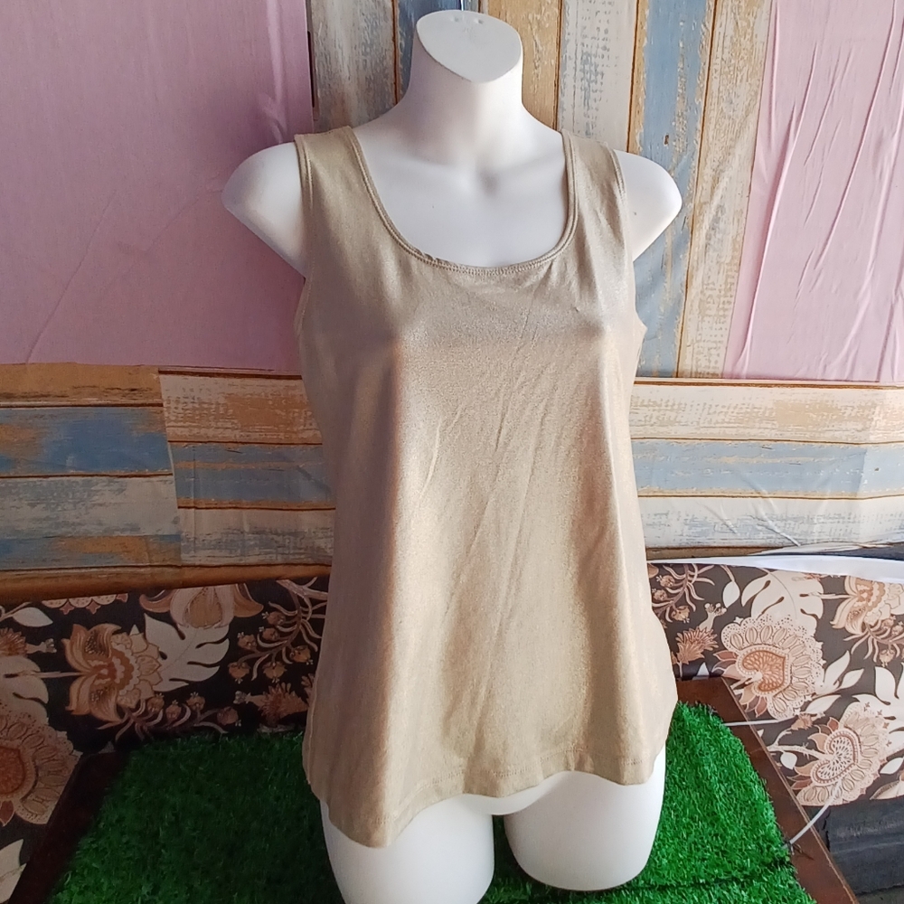 Women's Gold Sleeveless Top